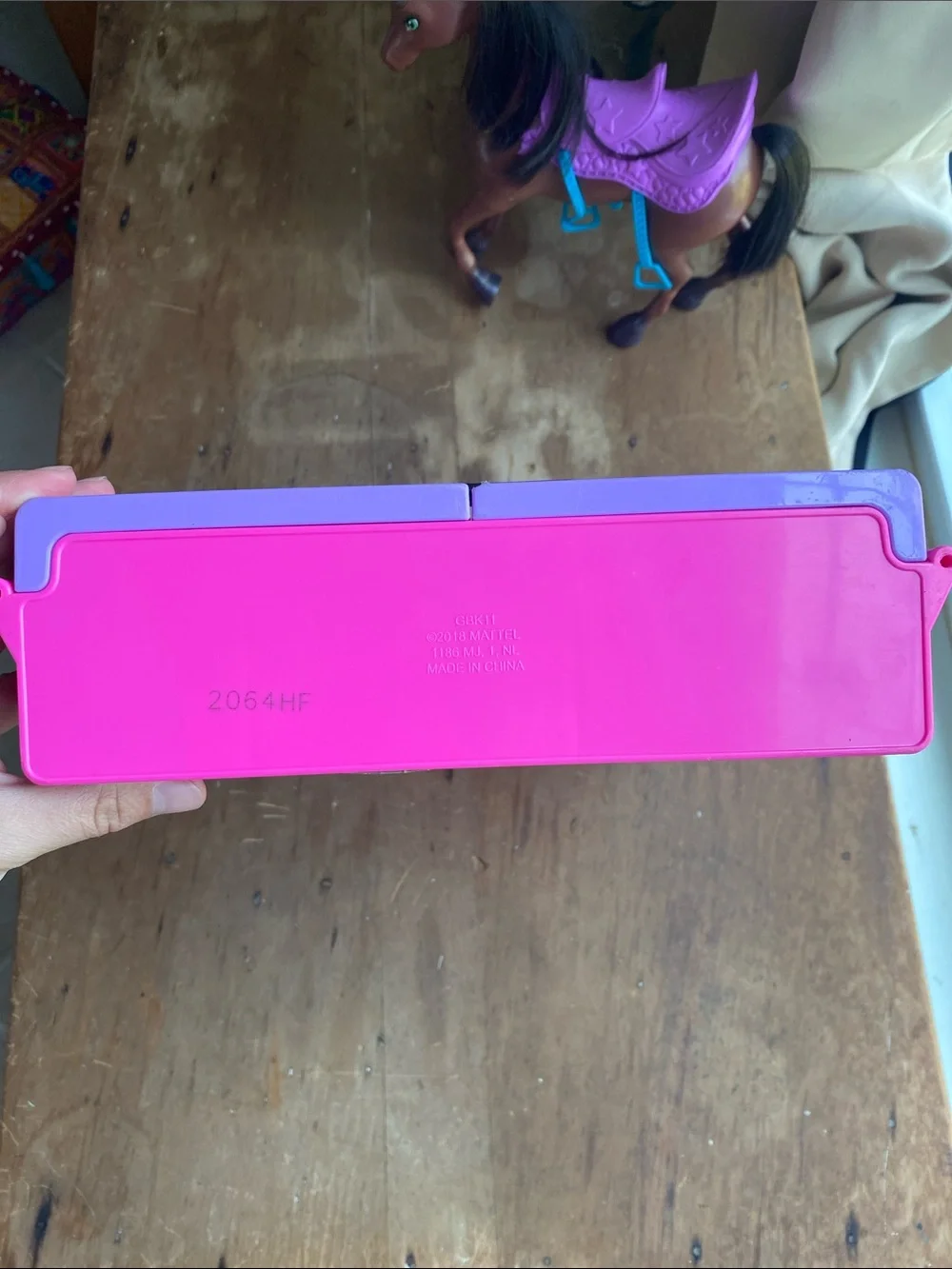 Barbie Lavender and Pink Doll Closet and Mattel Horse